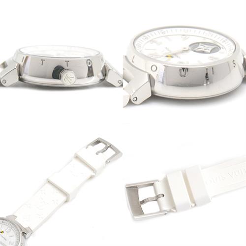 ルイヴィトン 時計 レディース タンブール ラブリーカップ 12Pダイヤ ホワイトシェル文字盤 電池式 Louis Vuitton Q12M0 中古