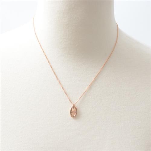 エルメス ネックレス レディース シェーヌダンクル ファランドール PM ネックレス ピンクゴールド HERMES 750PG 中古