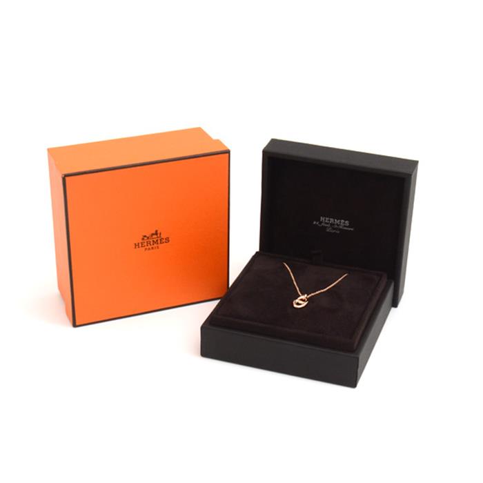 エルメス ネックレス レディース シェーヌダンクル ファランドール PM ネックレス ピンクゴールド HERMES 750PG 中古