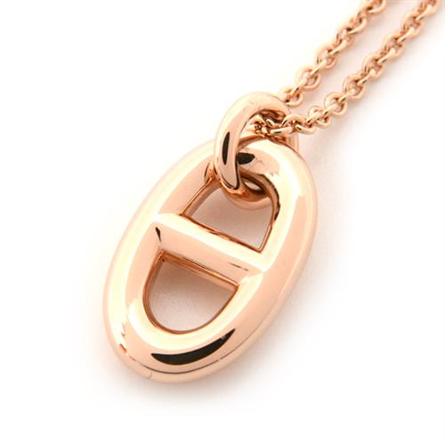 エルメス ネックレス レディース シェーヌダンクル ファランドール PM ネックレス ピンクゴールド HERMES 750PG 中古