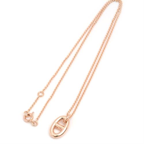 エルメス ネックレス レディース シェーヌダンクル ファランドール PM ネックレス ピンクゴールド HERMES 750PG 中古