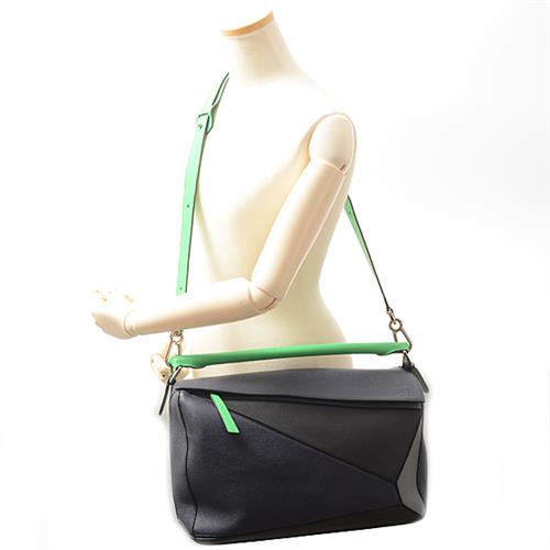 ロエベ バッグ メンズ レディース パズルバッグ ラージ ショルダーバッグ カーフ マルチカラー LOEWE 中古