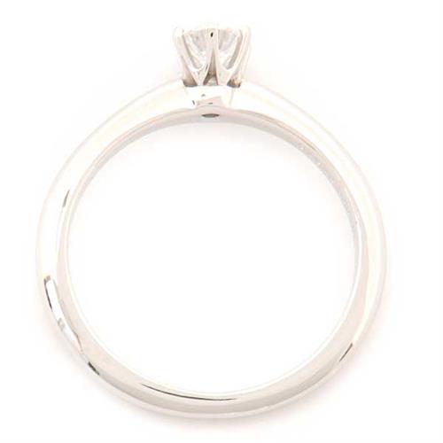 ティファニー 指環レディース ソリティア ダイヤモンド リング 立爪 D0.24ct 9.5号 プラチナ TIFFANY PT950 中古