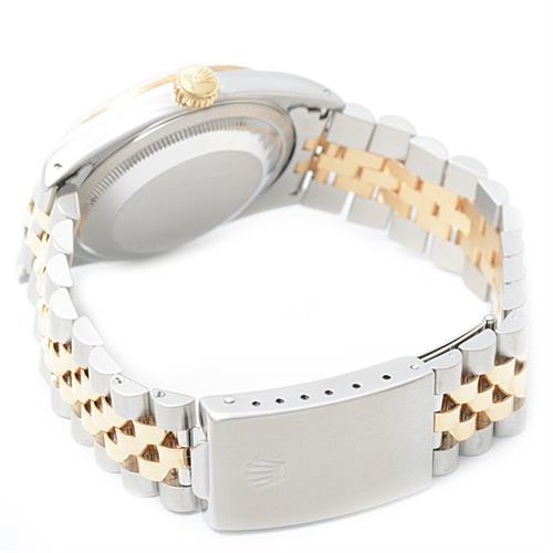 ロレックス 時計 メンズ デイトジャスト S番 10ポイント ダイヤモンド 自動巻 ゴールド文字盤 ROLEX 16233G 中古