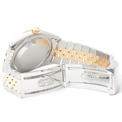 ロレックス 時計 メンズ デイトジャスト S番 10ポイント ダイヤモンド 自動巻 ゴールド文字盤 ROLEX 16233G 中古