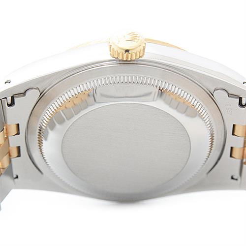 ロレックス 時計 メンズ デイトジャスト S番 10ポイント ダイヤモンド 自動巻 ゴールド文字盤 ROLEX 16233G 中古