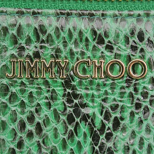 ジミーチュウ バッグ レディース メンズ パイソン クラッチバッグ グリーン 緑 JIMMY CHOO 中古