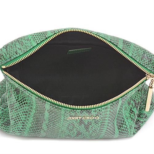 ジミーチュウ バッグ レディース メンズ パイソン クラッチバッグ グリーン 緑 JIMMY CHOO 中古