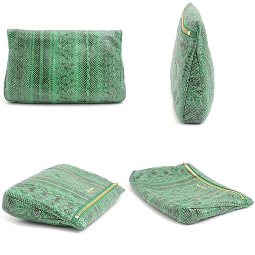 ジミーチュウ バッグ レディース メンズ パイソン クラッチバッグ グリーン 緑 JIMMY CHOO 中古