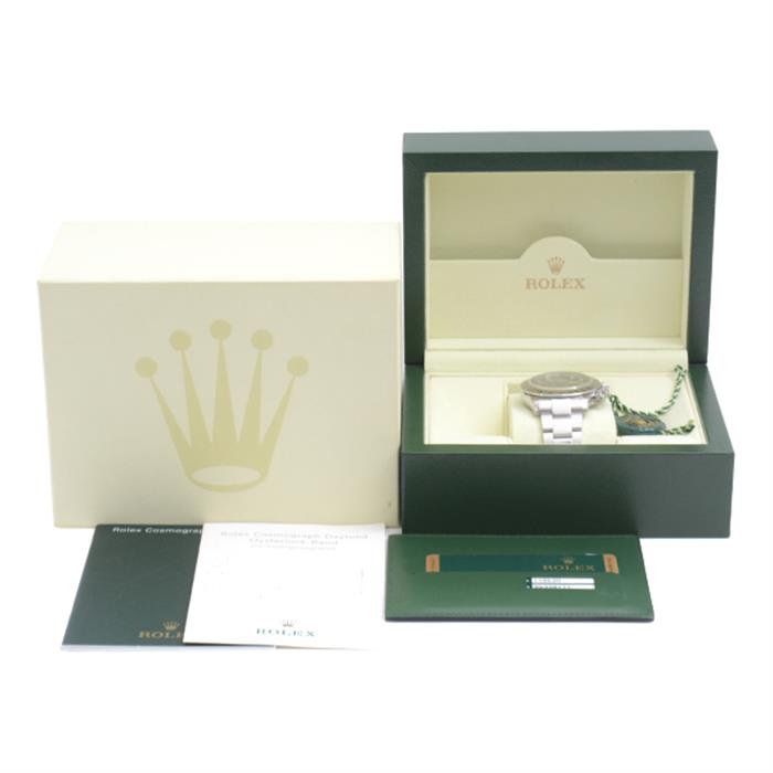 ロレックス 時計 メンズ デイトナ ブラック文字盤 自動巻き ランダム ステンレス ROLEX 116520 SS 中古