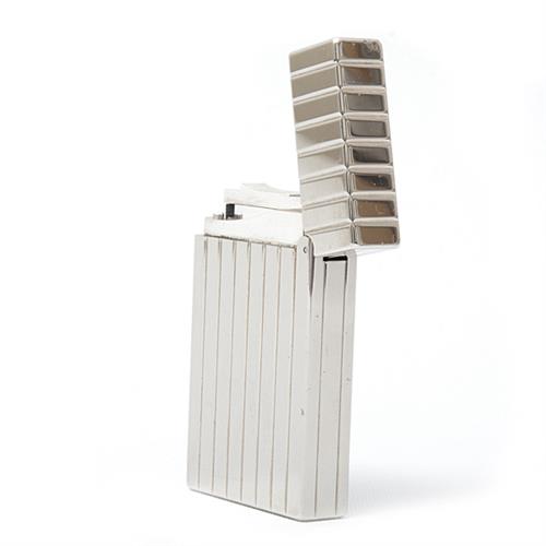 デュポン ライター メンズ ライン2 ローラガスライター ストライプ シルバー S.T.Dupont 中古