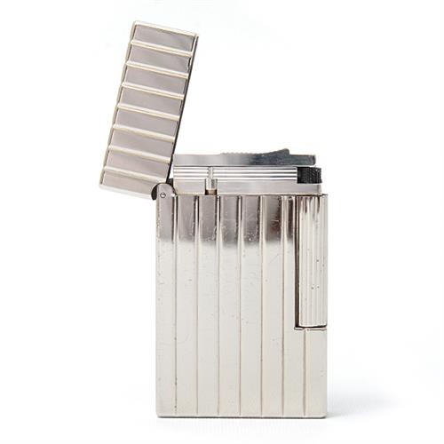 デュポン ライター メンズ ライン2 ローラガスライター ストライプ シルバー S.T.Dupont 中古