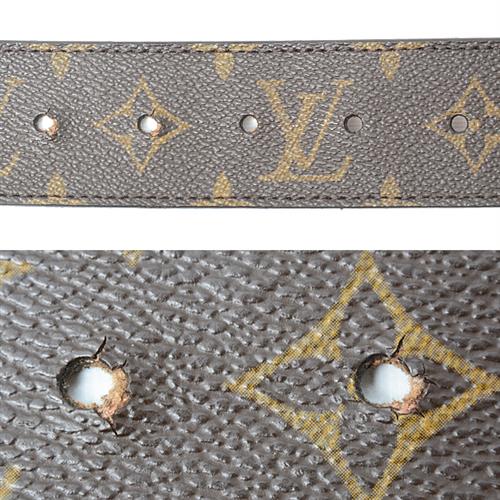 ルイヴィトン 服飾小物 メンズ モノグラム サンチュール T&B ベルト サイズ90 ブラウン Louis Vuitton M6975 中古