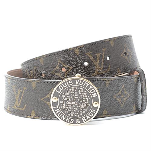 ルイヴィトン 服飾小物 メンズ モノグラム サンチュール T&B ベルト サイズ90 ブラウン Louis Vuitton M6975 中古
