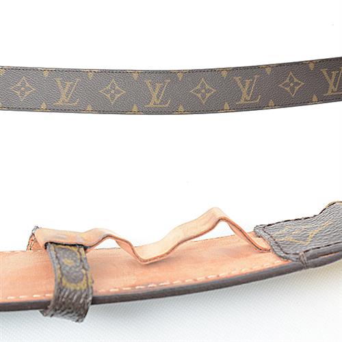 ルイヴィトン 服飾小物 メンズ モノグラム サンチュール T&B ベルト サイズ90 ブラウン Louis Vuitton M6975 中古