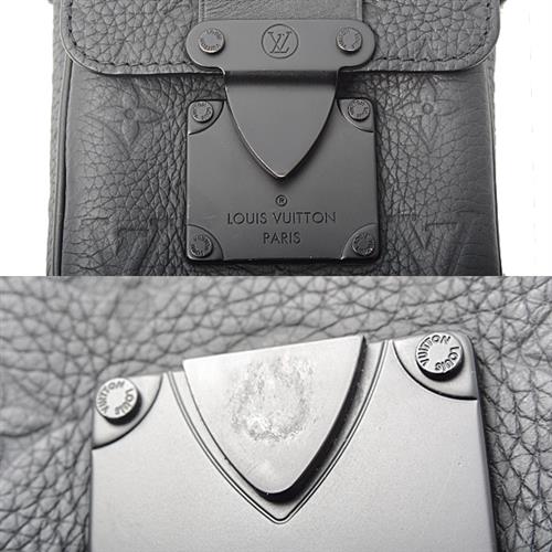 ルイヴィトン バッグ メンズ Sロック ヴェルティカル ウエアラブル ウォレット トリヨン モノグラム ブラック Louis Vuitton M81524 中古