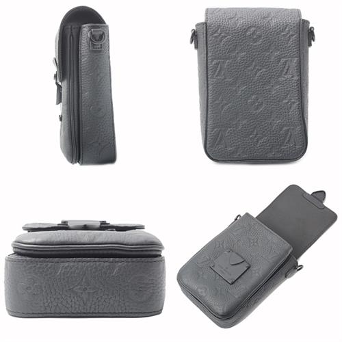 ルイヴィトン バッグ メンズ Sロック ヴェルティカル ウエアラブル ウォレット トリヨン モノグラム ブラック Louis Vuitton M81524 中古