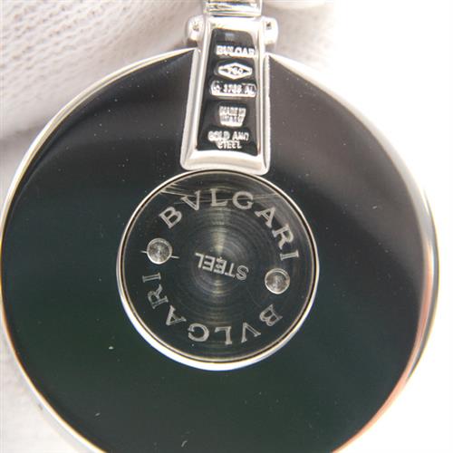 ブルガリ ペンダント メンズ オプティカル パヴェダイヤモンド ペンダント トップ ステンレス ゴールド BVLGARI SS×750WG 中古