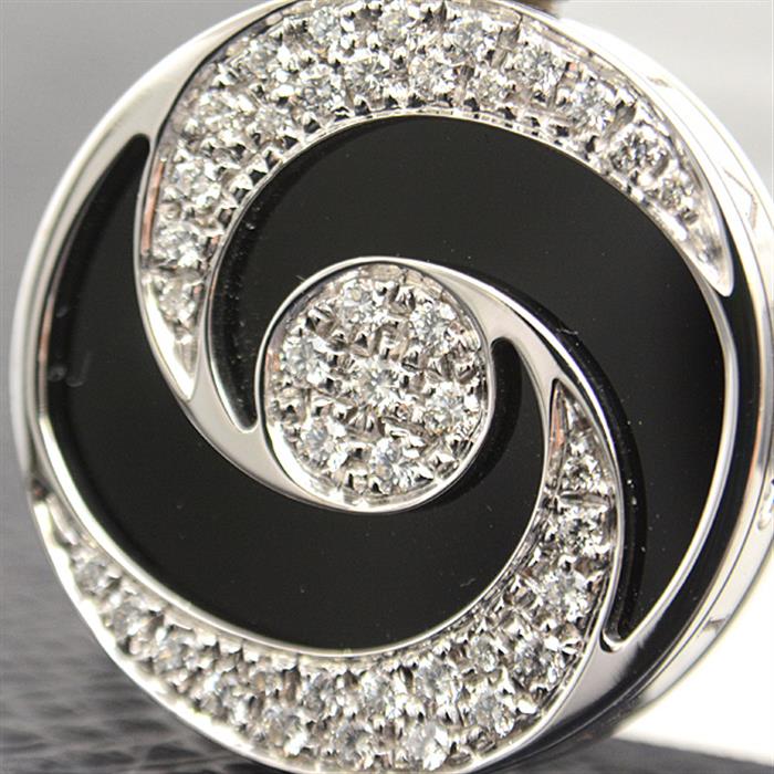 ブルガリ ペンダント メンズ オプティカル パヴェダイヤモンド ペンダント トップ ステンレス ゴールド BVLGARI SS×750WG 中古