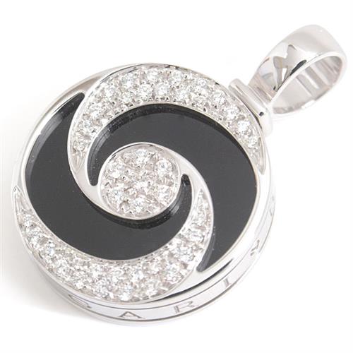 ブルガリ ペンダント メンズ オプティカル パヴェダイヤモンド ペンダント トップ ステンレス ゴールド BVLGARI SS×750WG 中古