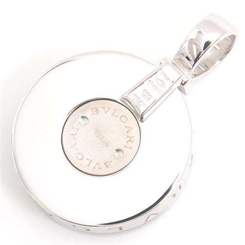 ブルガリ ペンダント メンズ オプティカル パヴェダイヤモンド ペンダント トップ ステンレス ゴールド BVLGARI SS×750WG 中古