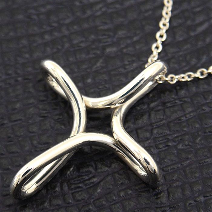 ティファニー ネックレス レディース インフィニティ クロス ネックレス シルバー TIFFANY SV925 中古