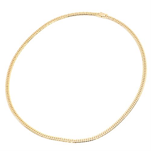 喜平 ネックレス K18 6面カット ダブル 30g 50cm 造幣局検定刻印入 メンズ レディース チェーン イエローゴールド YG 中古