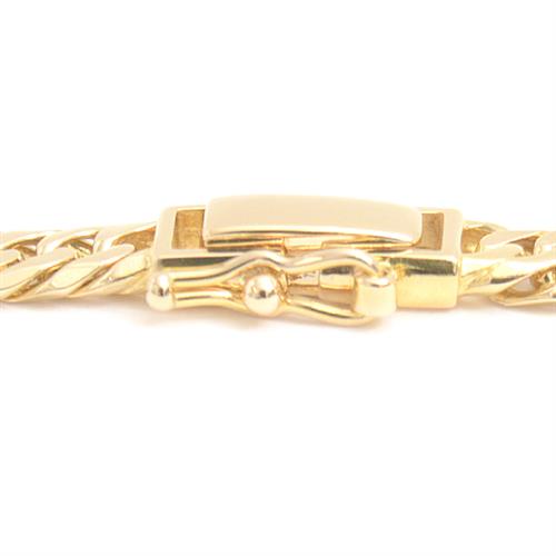 喜平 ネックレス K18 6面カット ダブル 30g 50cm 造幣局検定刻印入 メンズ レディース チェーン イエローゴールド YG 中古