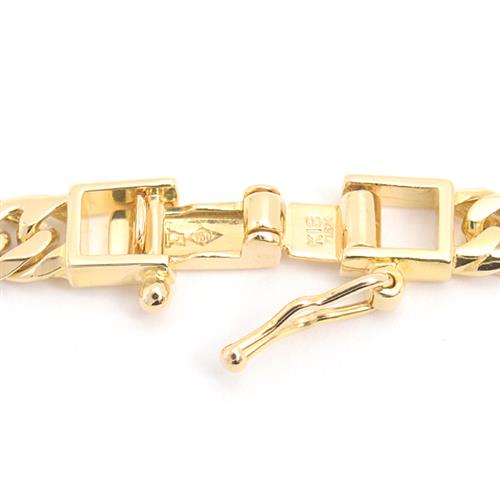 喜平 ネックレス K18 6面カット ダブル 30g 50cm 造幣局検定刻印入 メンズ レディース チェーン イエローゴールド YG 中古