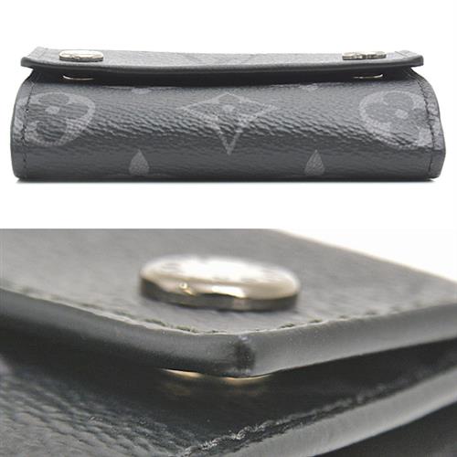 ルイヴィトン 財布 メンズ モノグラムエクリプス ディスカバリー コンパクトウォレット 三つ折り財布 ブラック Louis Vuitton M45417 中古