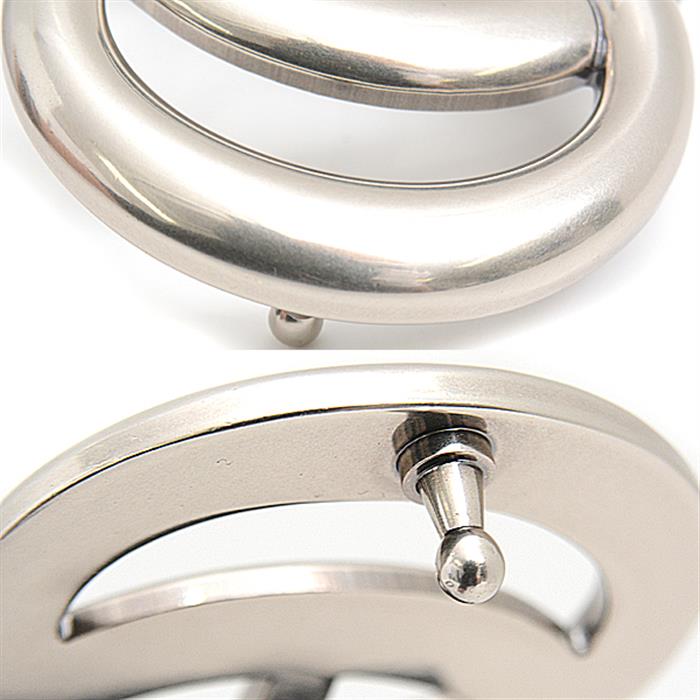 グッチ 服飾小物 メンズ ダブルGバックル クロコ型押しレザーベルト サイズ105/42 カーフ ブラック GUCCI 409417 中古