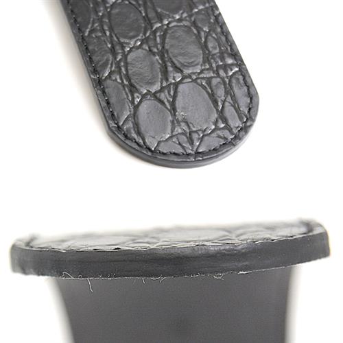 グッチ 服飾小物 メンズ ダブルGバックル クロコ型押しレザーベルト サイズ105/42 カーフ ブラック GUCCI 409417 中古