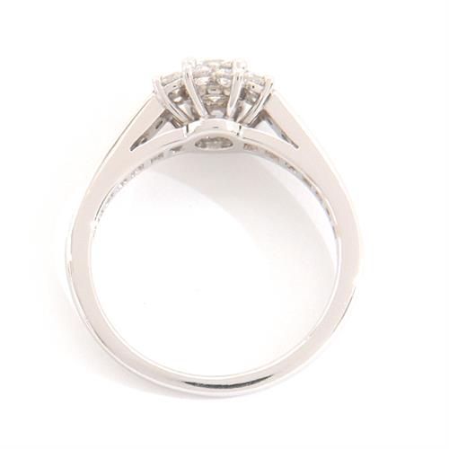 ティファニー 指輪 レディース フローラ ダイヤモンド リング 9号 プラチナ TIFFANY PT950 中古