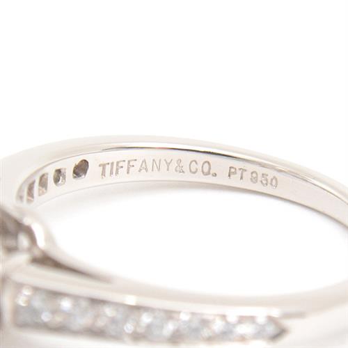 ティファニー 指輪 レディース フローラ ダイヤモンド リング 9号 プラチナ TIFFANY PT950 中古