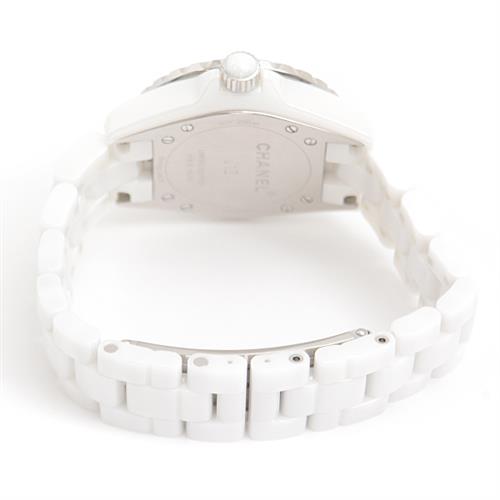 シャネル 時計 レディース J12 ブル―ライト 電池式 ホワイト文字盤 限定2000本 CE CHANEL H3826 中古