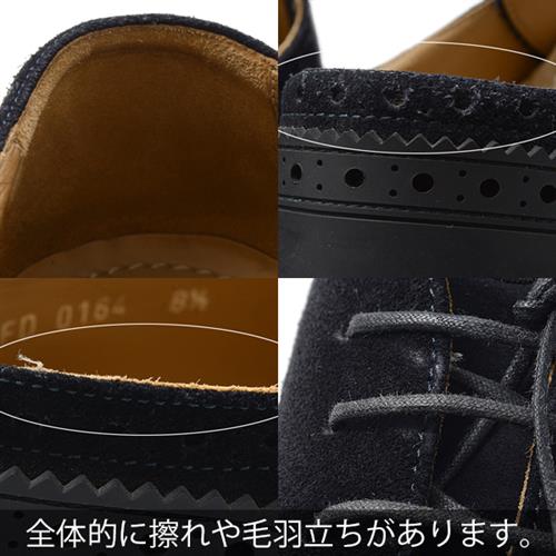 ルイヴィトン 靴 メンズ ウイングチップ ドレスシューズ サイズ8 1/2 日本サイズ27cm スエード ブラック Louis Vuitton 中古