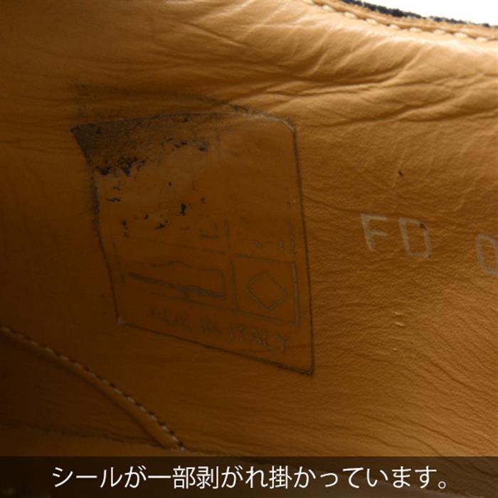 ルイヴィトン 靴 メンズ ウイングチップ ドレスシューズ サイズ8 1/2 日本サイズ27cm スエード ブラック Louis Vuitton 中古