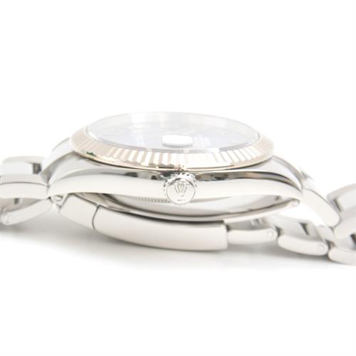 ロレックス 時計 メンズ デイトジャスト アズーロブルー文字盤 ローマ数字 自動巻き ランダム ステンレス ROLEX SS×750WG 中古