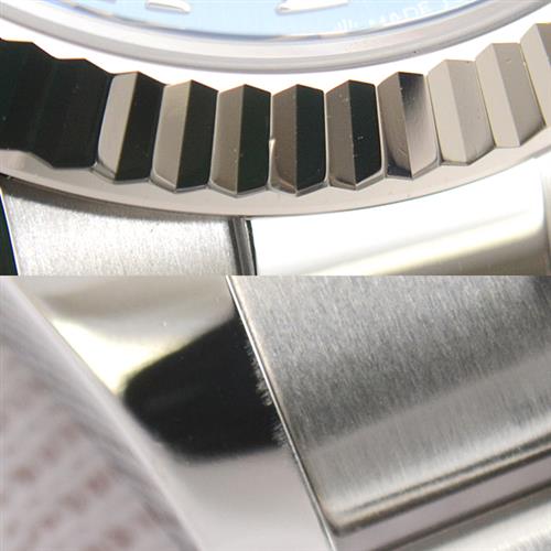 ロレックス 時計 メンズ デイトジャスト アズーロブルー文字盤 ローマ数字 自動巻き ランダム ステンレス ROLEX SS×750WG 中古