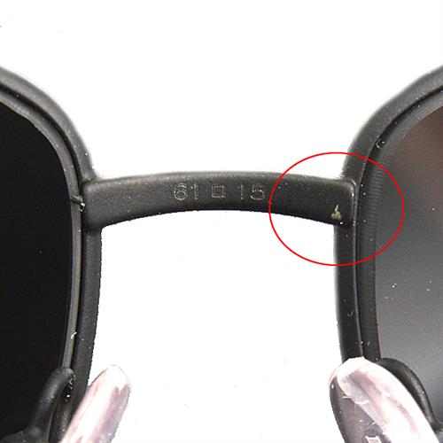 プラダ 眼鏡 メンズ テンプルロゴ ティアドロップ サングラス ブラック PRADA SPS 55U 中古