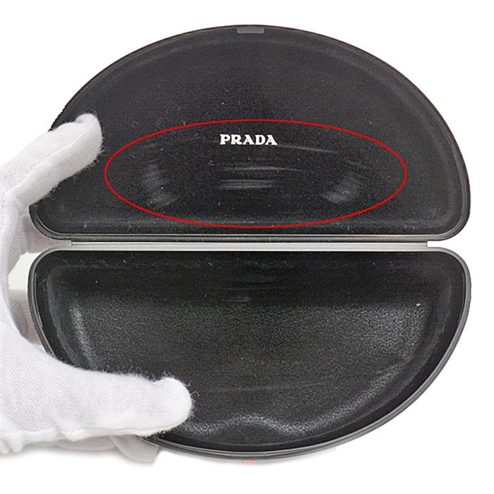 プラダ 眼鏡 メンズ テンプルロゴ ティアドロップ サングラス ブラック PRADA SPS 55U 中古