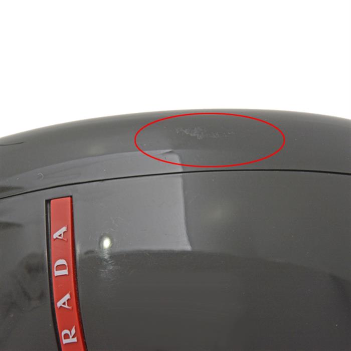 プラダ 眼鏡 メンズ テンプルロゴ ティアドロップ サングラス ブラック PRADA SPS 55U 中古