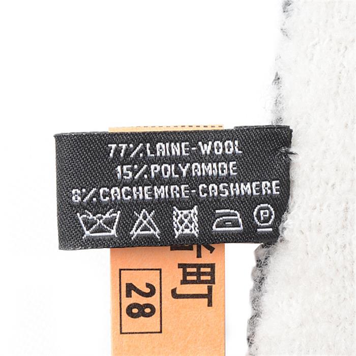 シャネル 服飾小物 レディース ロゴ マフラー 羊毛×ナイロン×カシミヤ ブラック×ホワイト CHANEL 中古