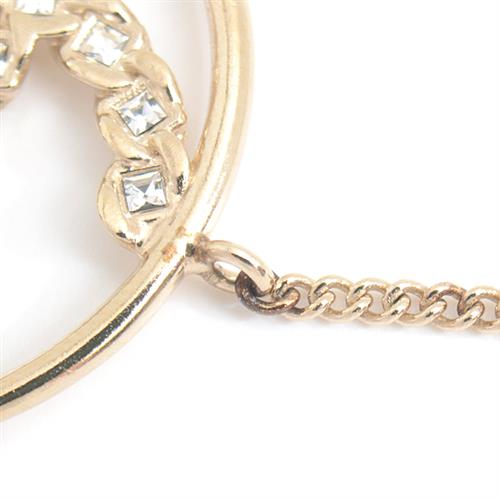 シャネル ネックレス レディース ラインストーン ココマーク B19 ゴールドカラー CHANEL GP 中古