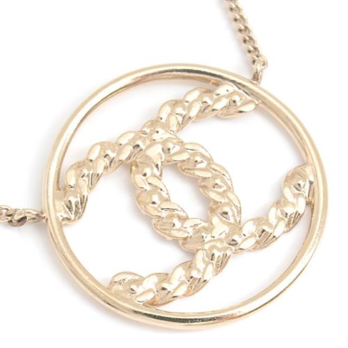 シャネル ネックレス レディース ラインストーン ココマーク B19 ゴールドカラー CHANEL GP 中古