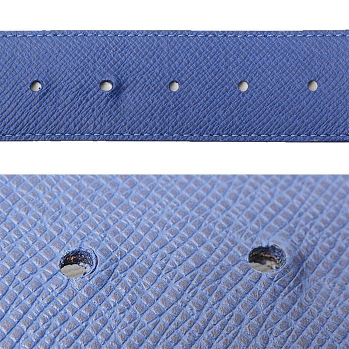 ルイヴィトン 服飾小物 メンズ タイガラマ ベルト・LVイニシャル 40MM リバーシブル サイズ100/40 ブルー Louis Vuitton M0159 中古