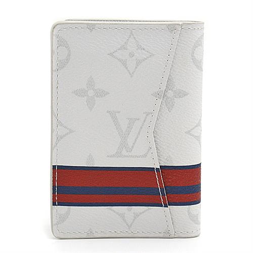 ルイヴィトン 財布 メンズ レディース モノグラム オーガナイザードゥポッシュ カードケース ホワイト Louis Vuitton M61677 中古