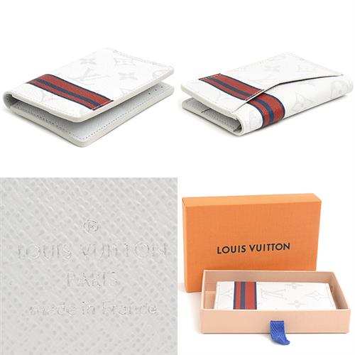 ルイヴィトン 財布 メンズ レディース モノグラム オーガナイザードゥポッシュ カードケース ホワイト Louis Vuitton M61677 中古