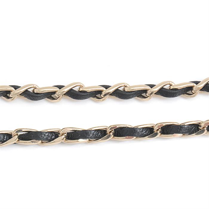 シャネル カードケース レディース マトラッセ チェーンネックレス カードホルダー パスケース シルバー メタル CHANEL AB6710 中古