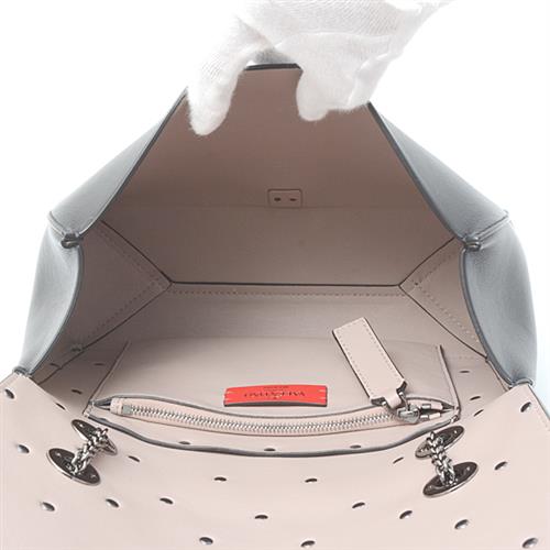 ヴァレンティノ バッグ レディース ロックスタッズ付きチェーンショルダーバッグ レザー ブラック VALENTINO 中古